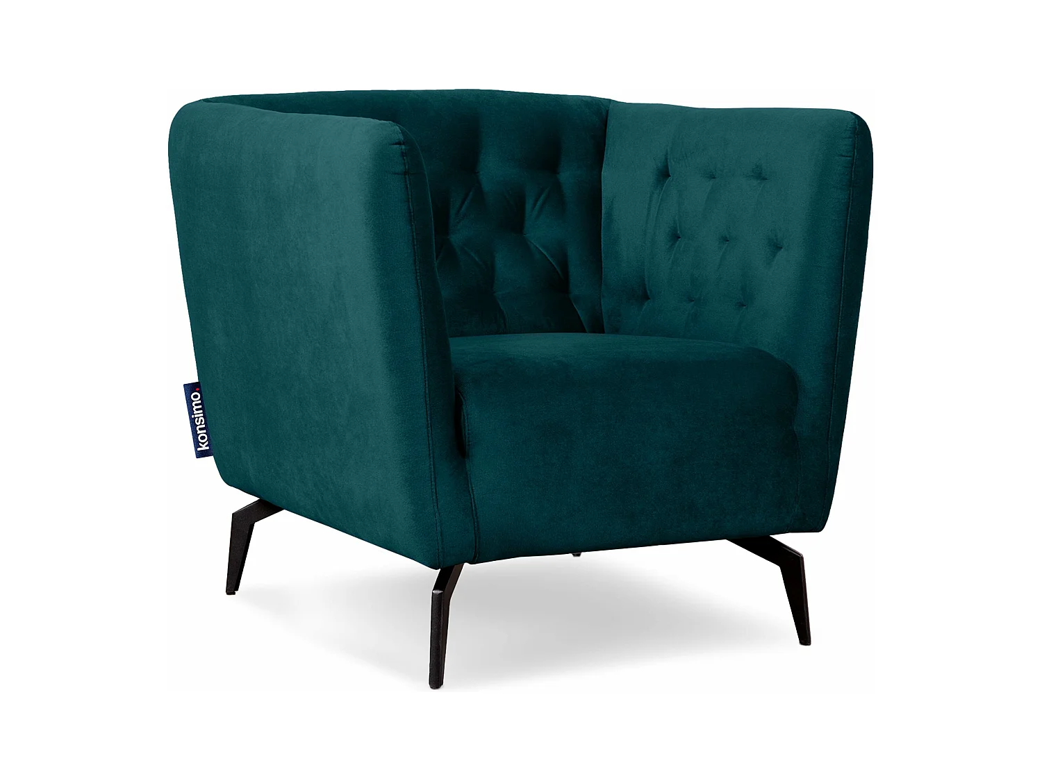 Eleganter gepolsterter Sessel - Marine - CORDI