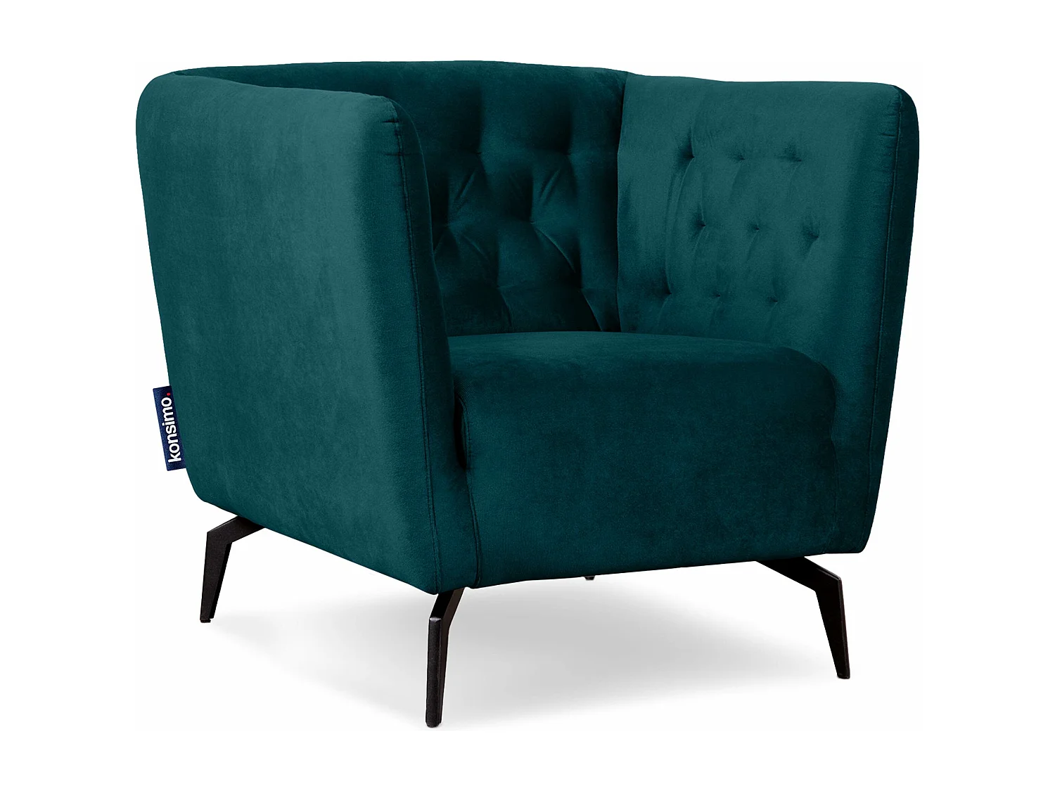 Eleganter gepolsterter Sessel - Marine - CORDI