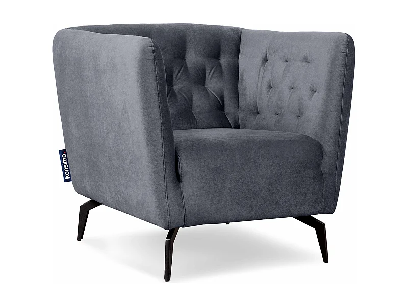 Eleganter gepolsterter Sessel - grau - CORDI