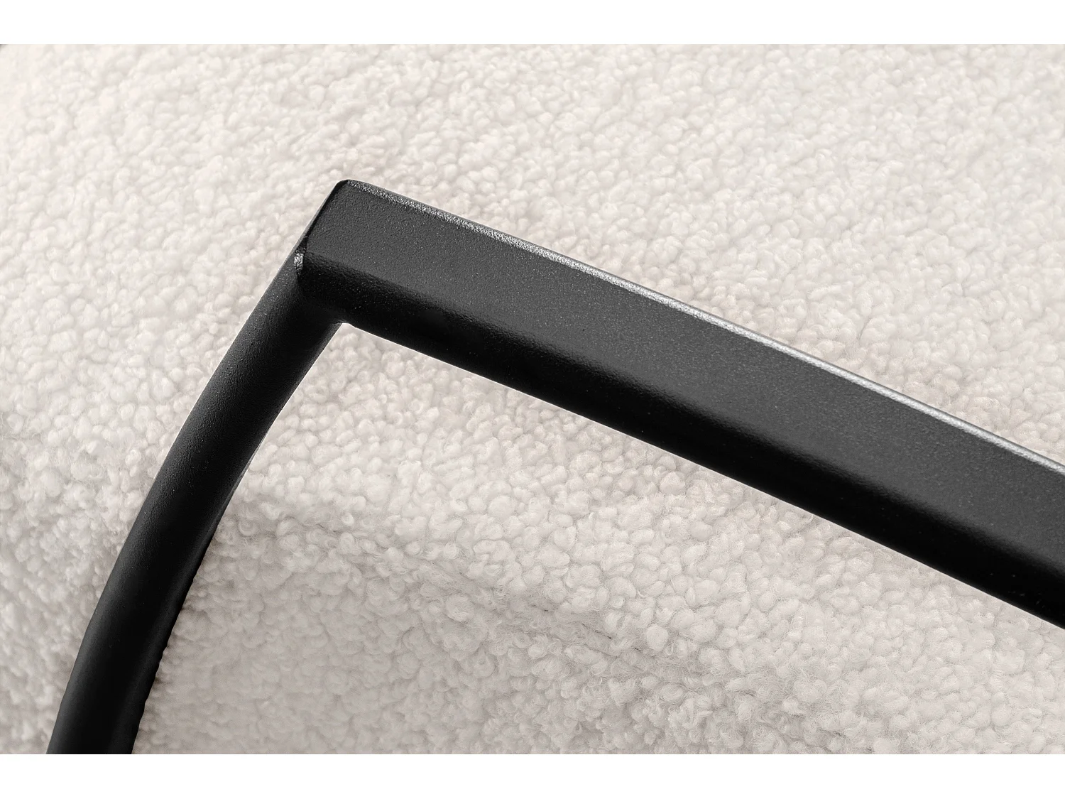 Sessel aus Lammfellstoff mit Armlehnen - ecru - CARO