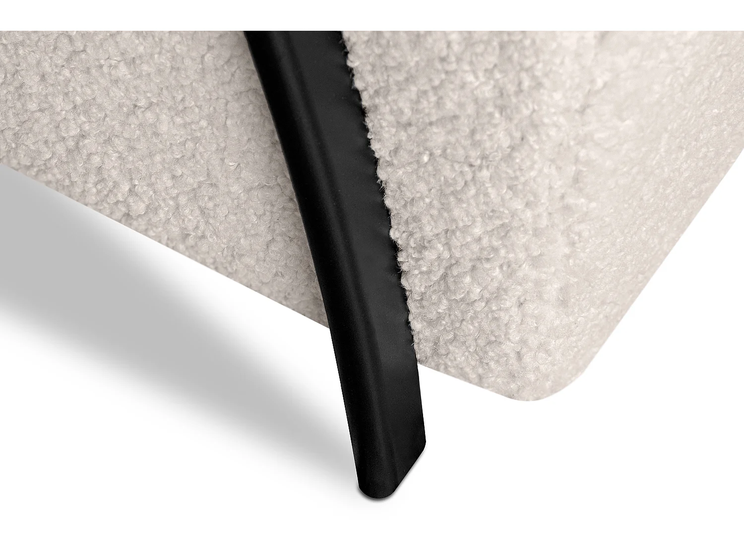 Sessel aus Lammfellstoff mit Armlehnen - ecru - CARO