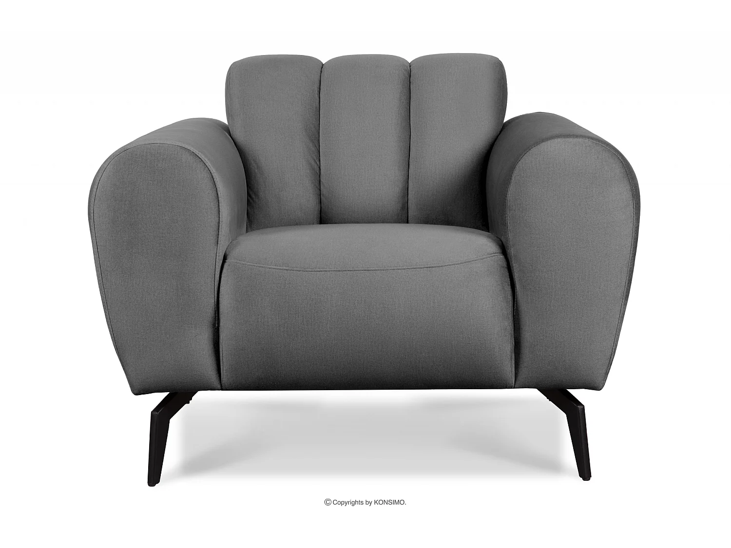 Modernistischer Sessel auf Beinen - hellgrau - RUBERO