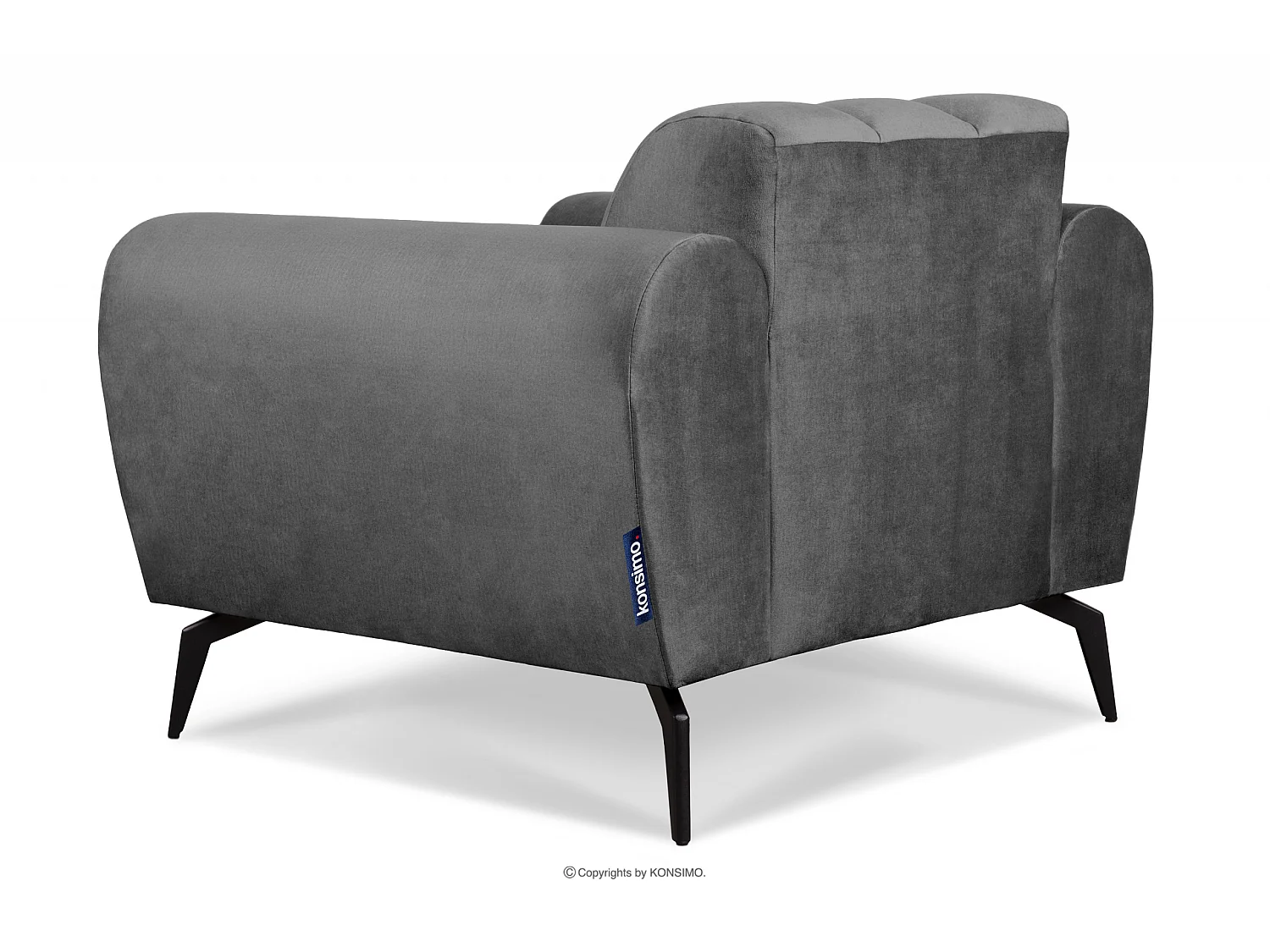 Modernistischer Sessel auf Beinen - hellgrau - RUBERO