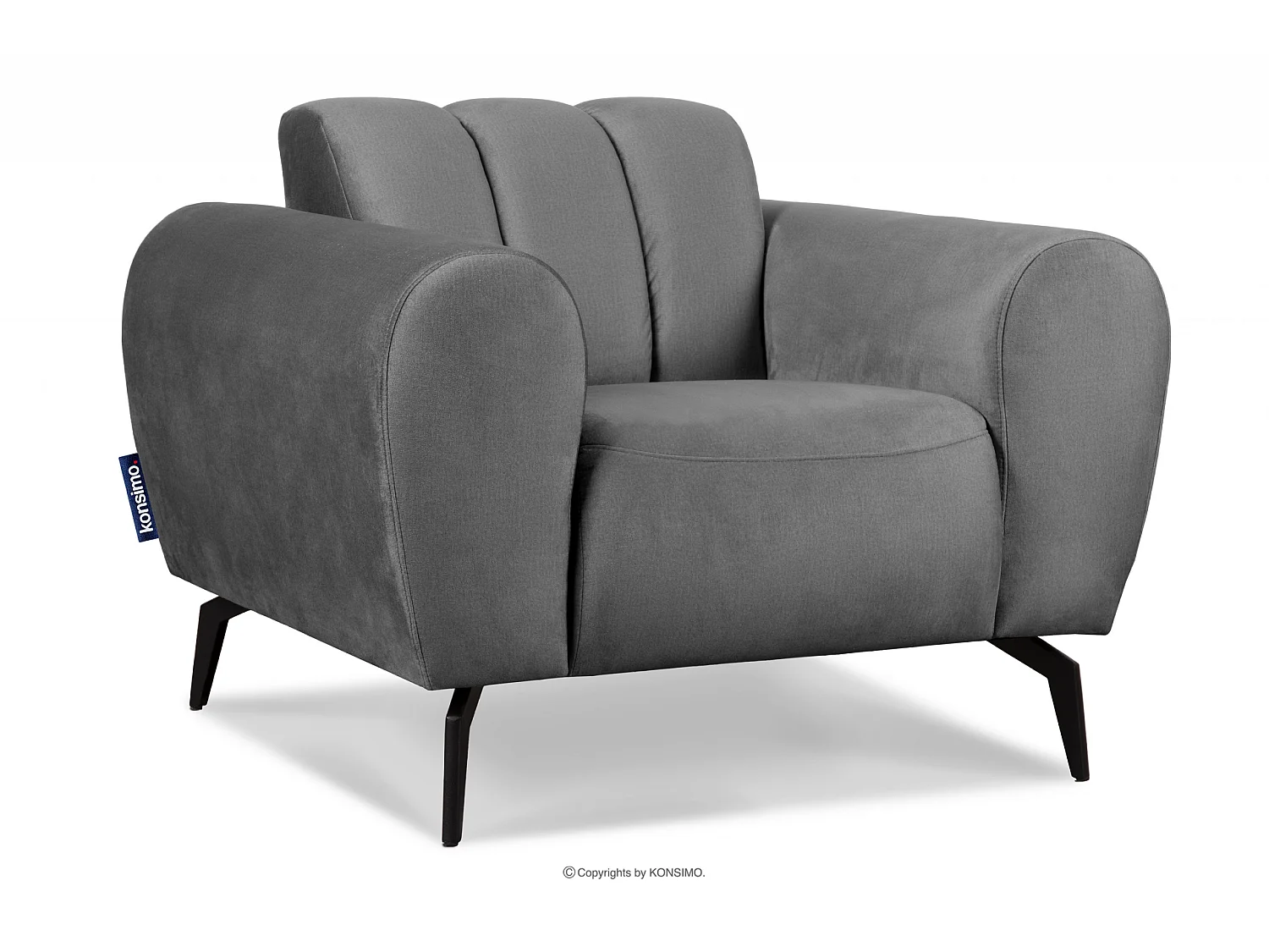 Modernistischer Sessel auf Beinen - hellgrau - RUBERO