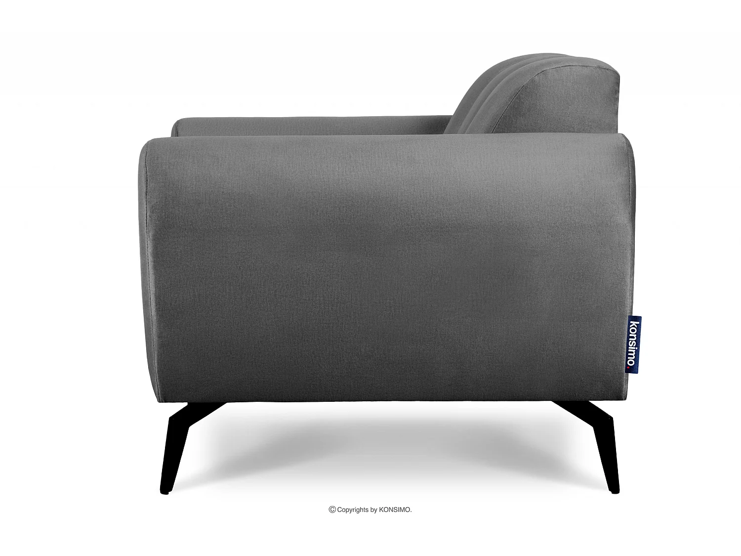 Modernistischer Sessel auf Beinen - hellgrau - RUBERO