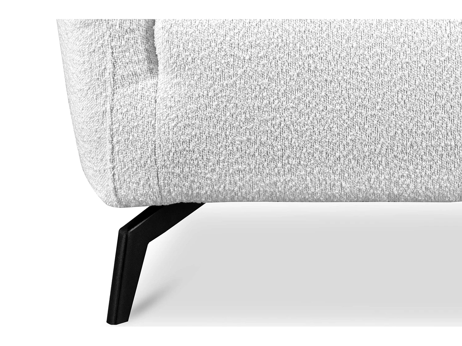 Eleganter Sessel auf Beinen aus Lammfellstoff - weiß - CORDI