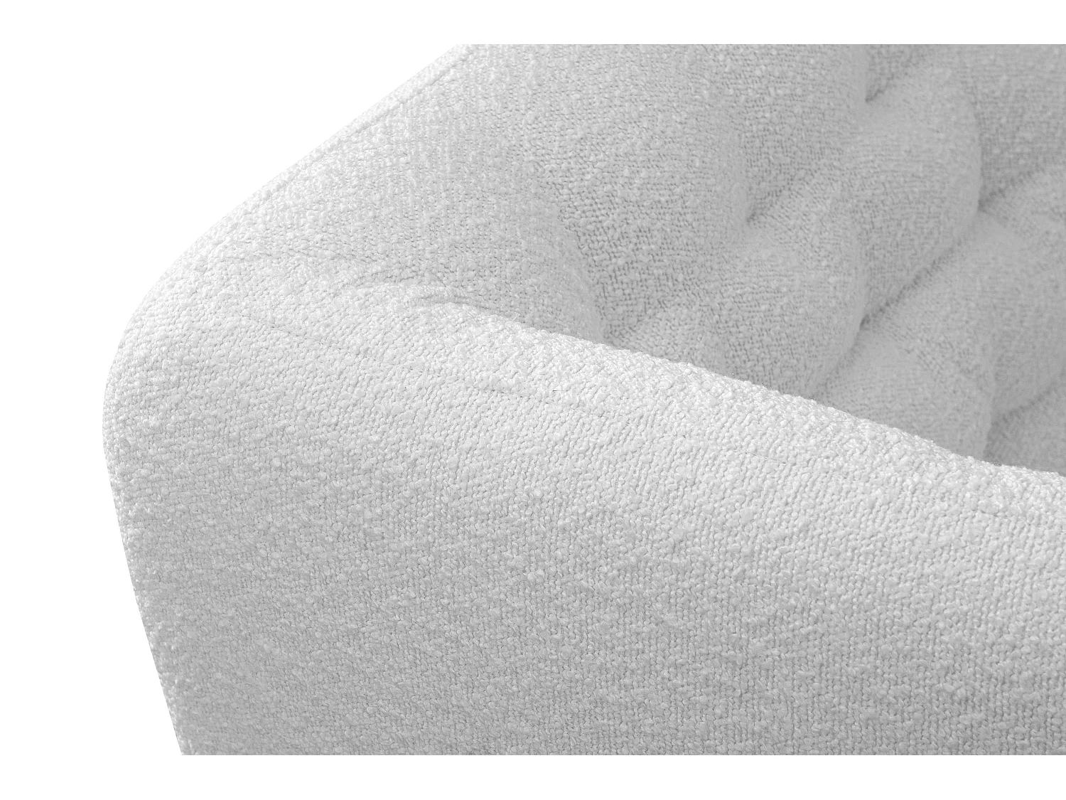 Eleganter Sessel auf Beinen aus Lammfellstoff - weiß - CORDI