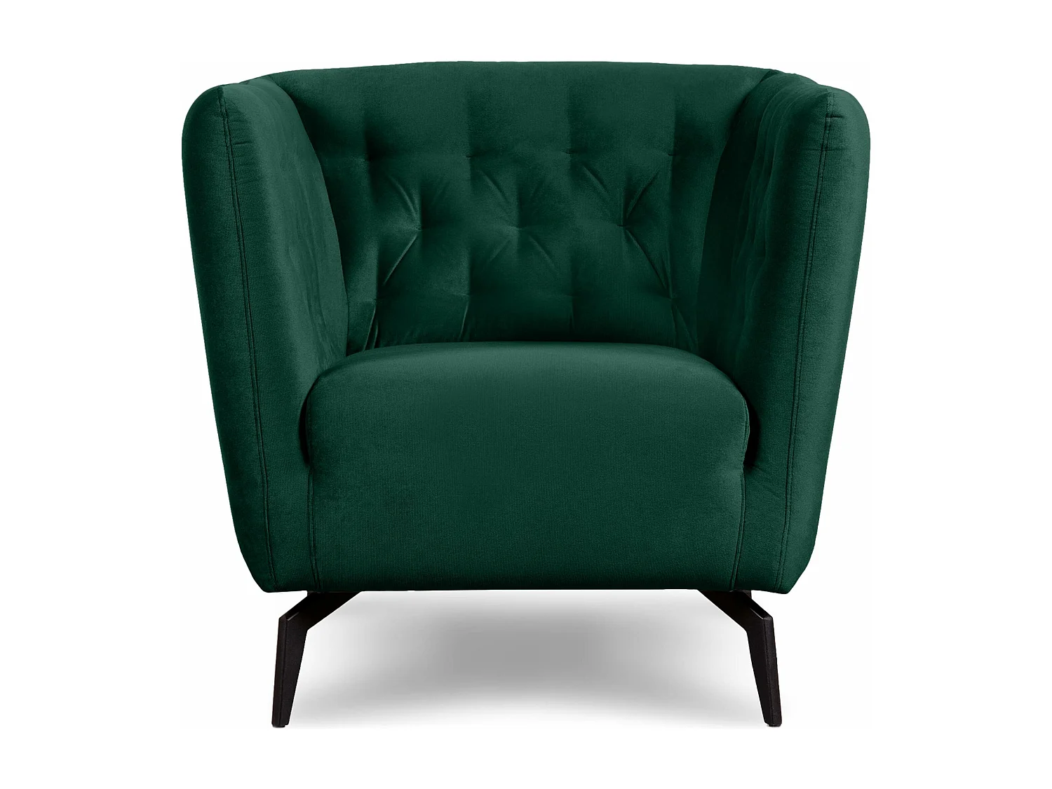 Gepolsterter Sessel auf Beinen - dunkelgrün - CORDI