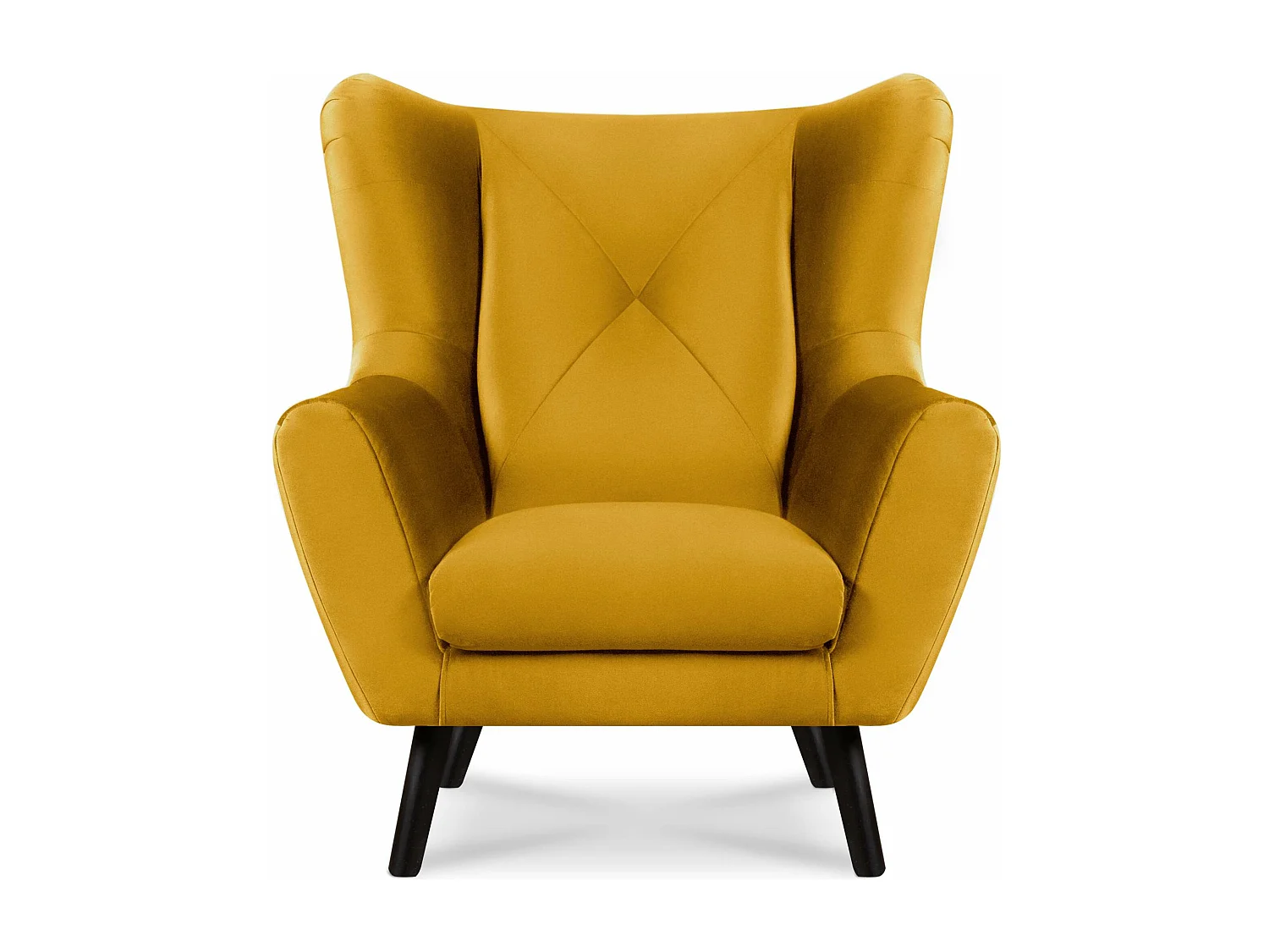 Eleganter Ohrensessel für das Wohnzimmer - gelb - MIRO