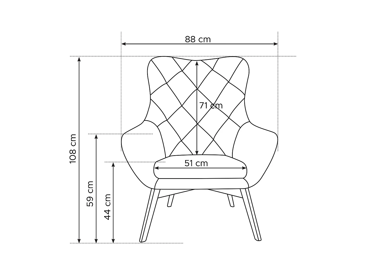 Eleganter roter Sessel mit Steppung - Erze - RAMOS
