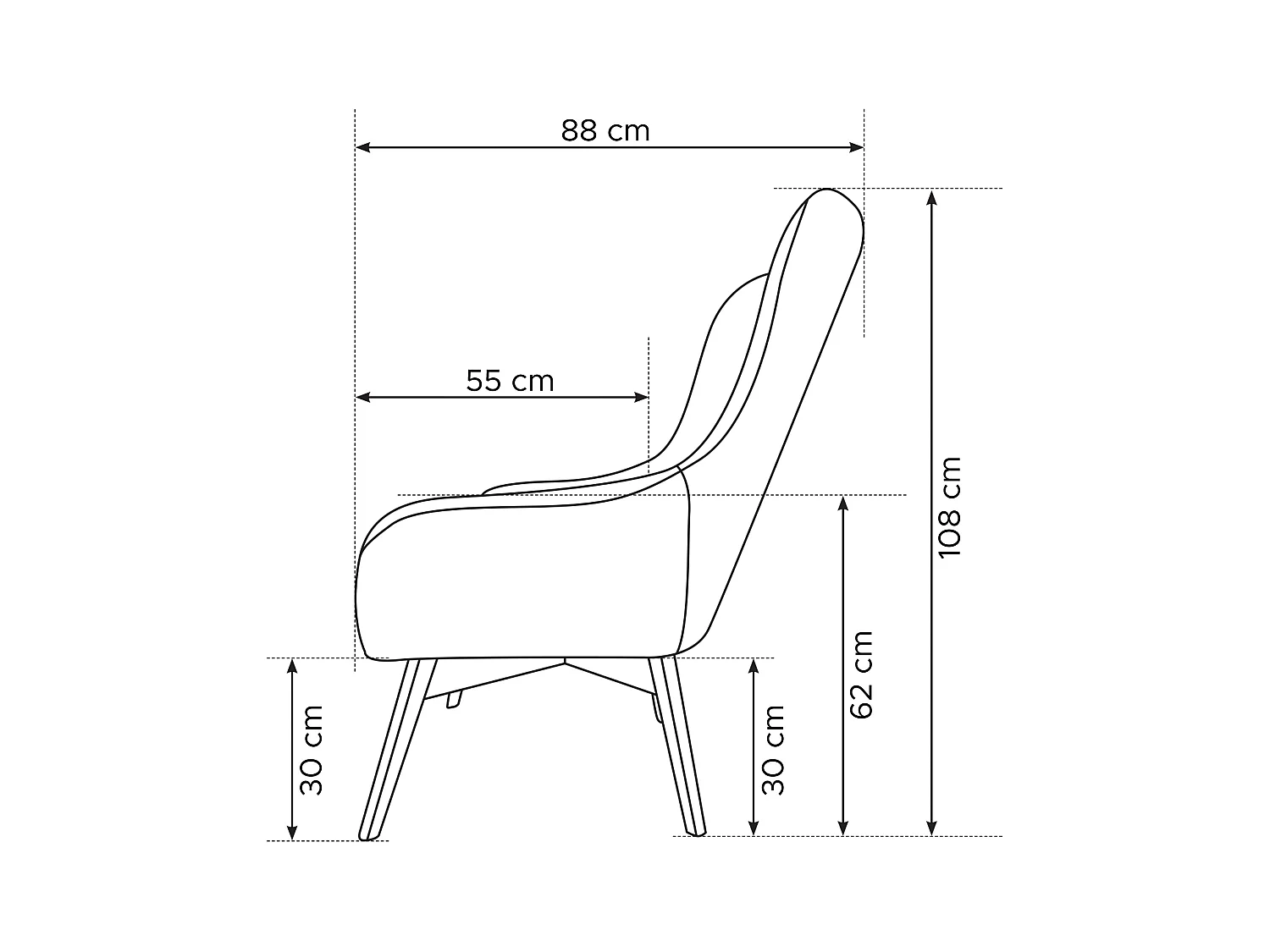 Eleganter roter Sessel mit Steppung - Erze - RAMOS