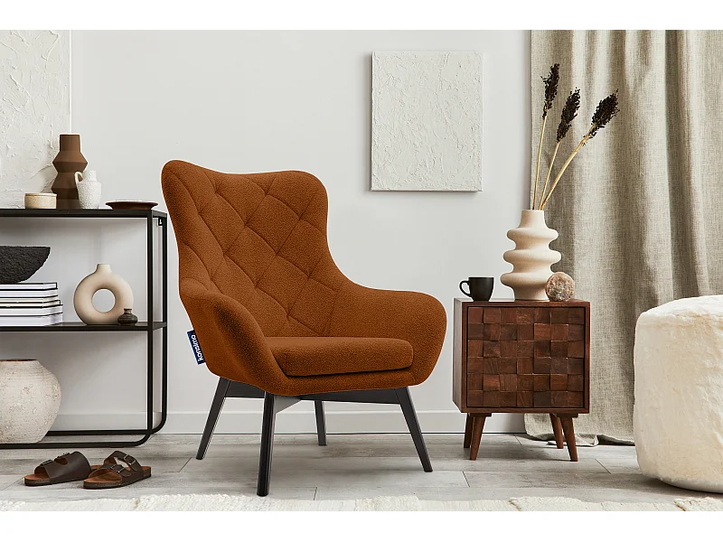 Eleganter roter Sessel mit Steppung - Erze - RAMOS