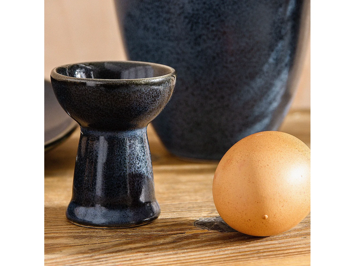 Eierbecher (6er-Set) - schwarz / graphit / marineblau - TIME BLACK