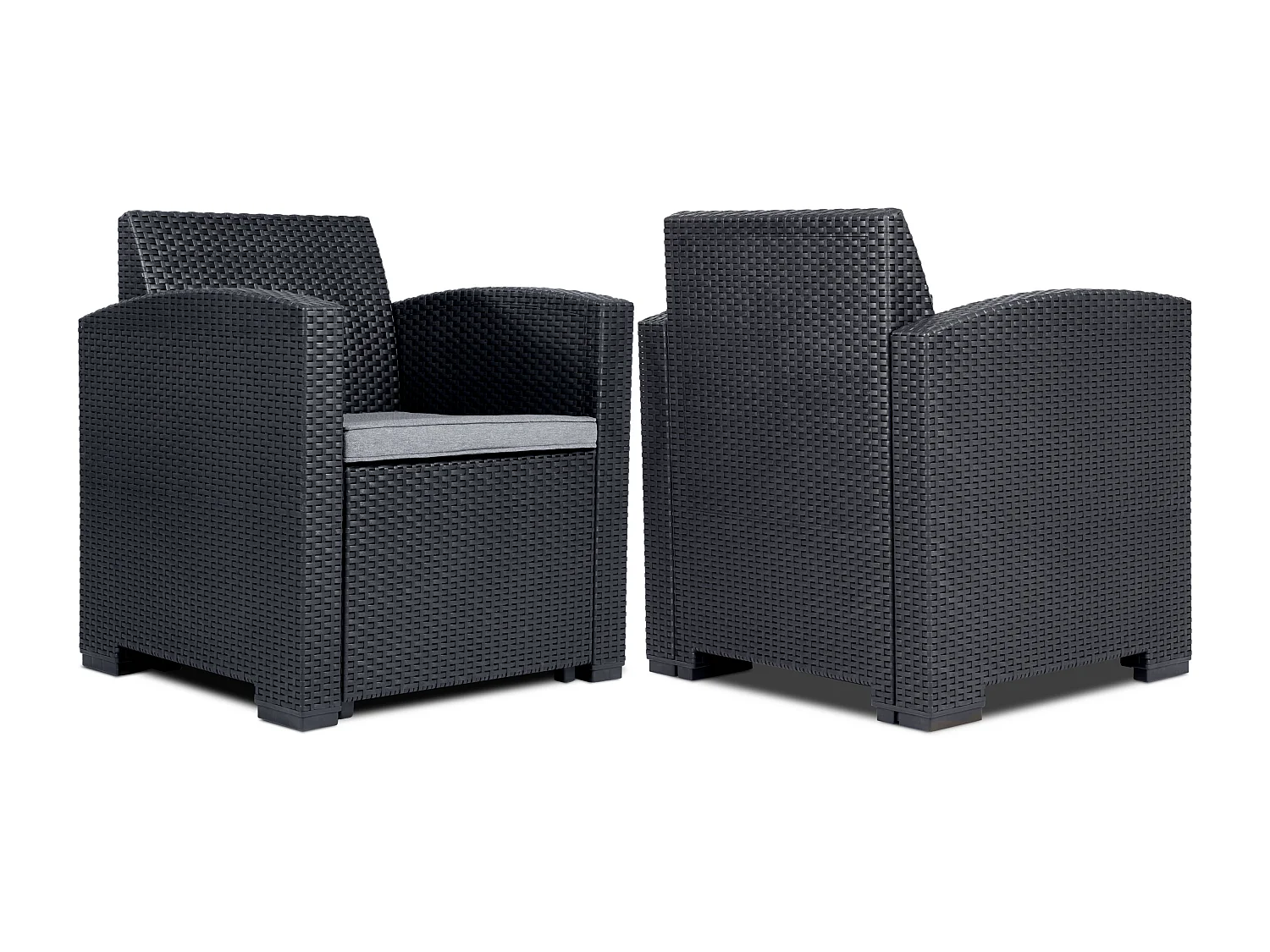 Gartenmöbel-Set  (4er-Set) - Anthrazit - HORILES