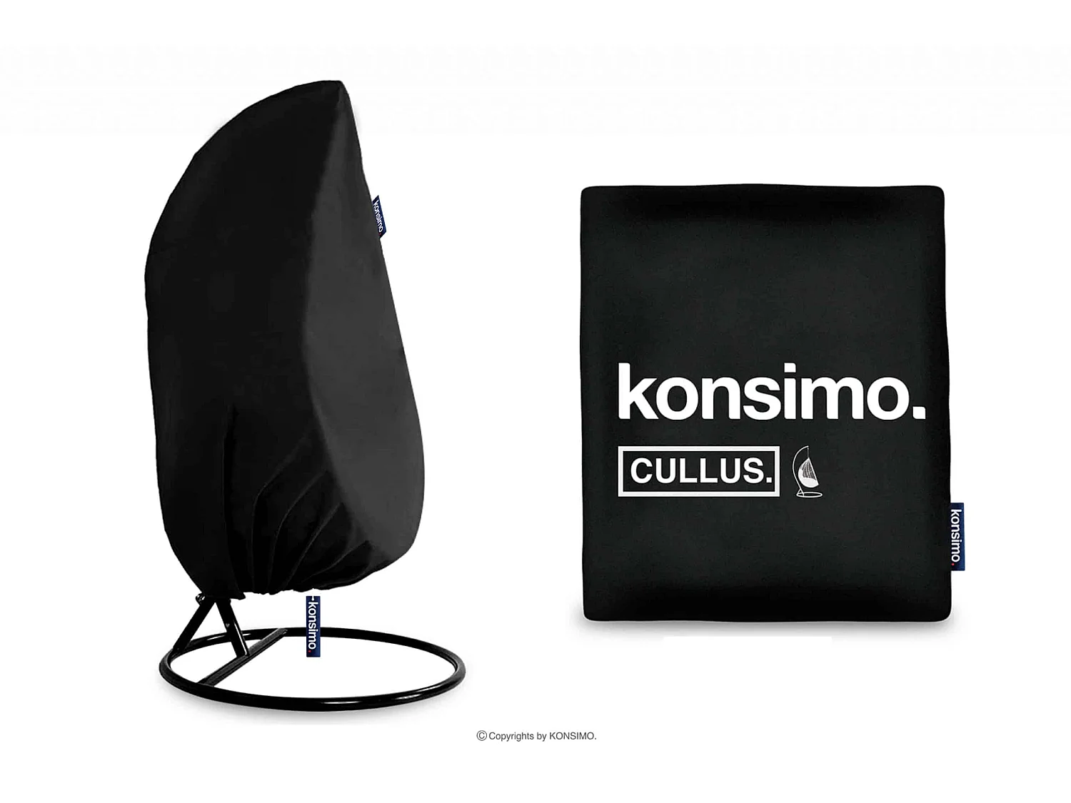 Hängesessel mit Bezug  - weiß / hellgrau - CULLUS