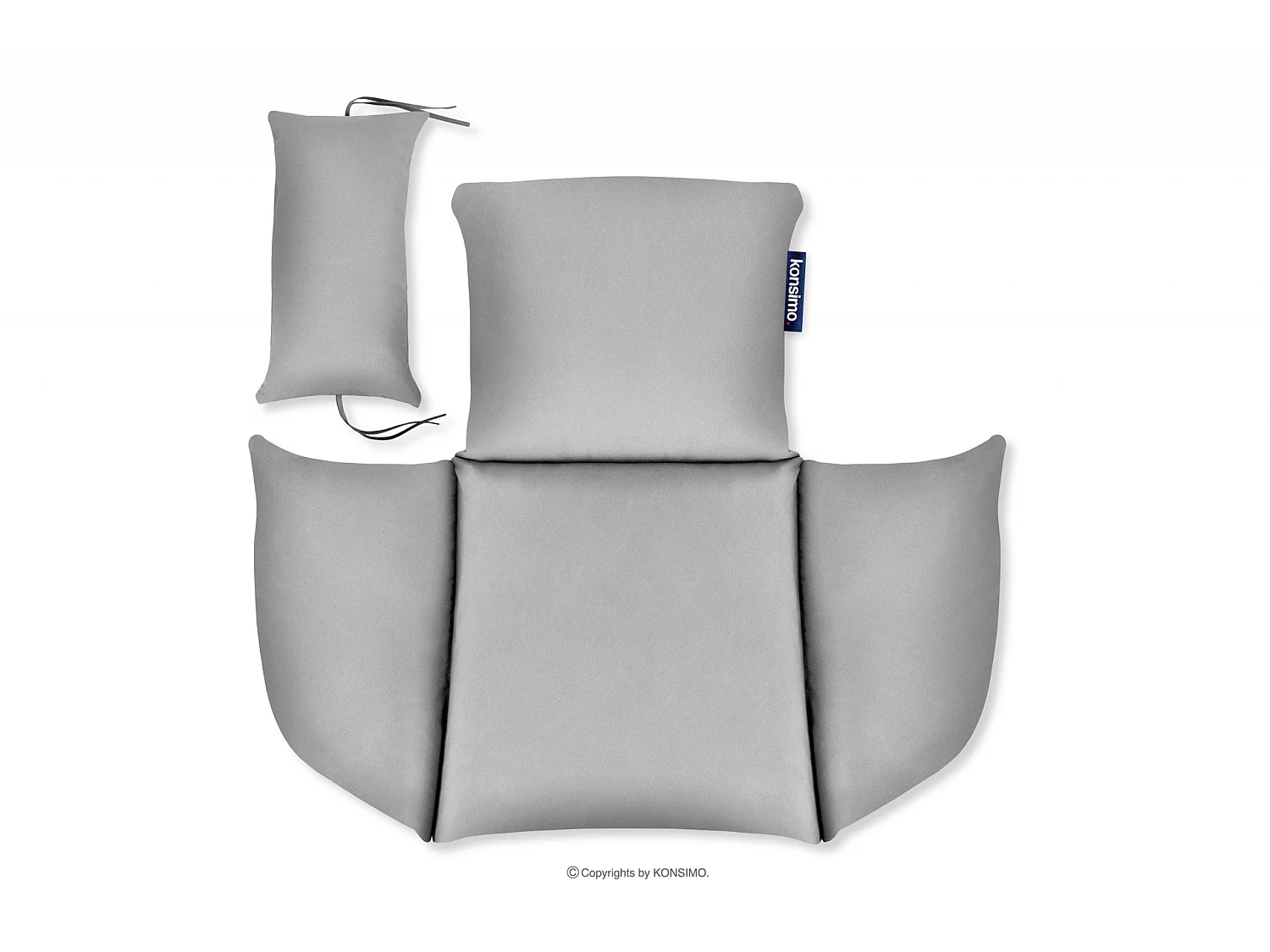 Hängesessel mit Bezug  - weiß / hellgrau - CULLUS