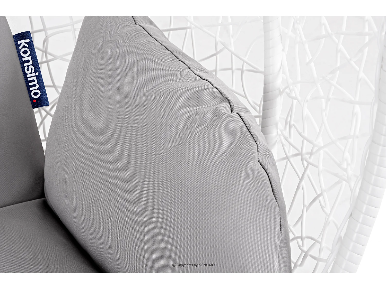 Hängesessel mit Bezug  - weiß / hellgrau - CULLUS