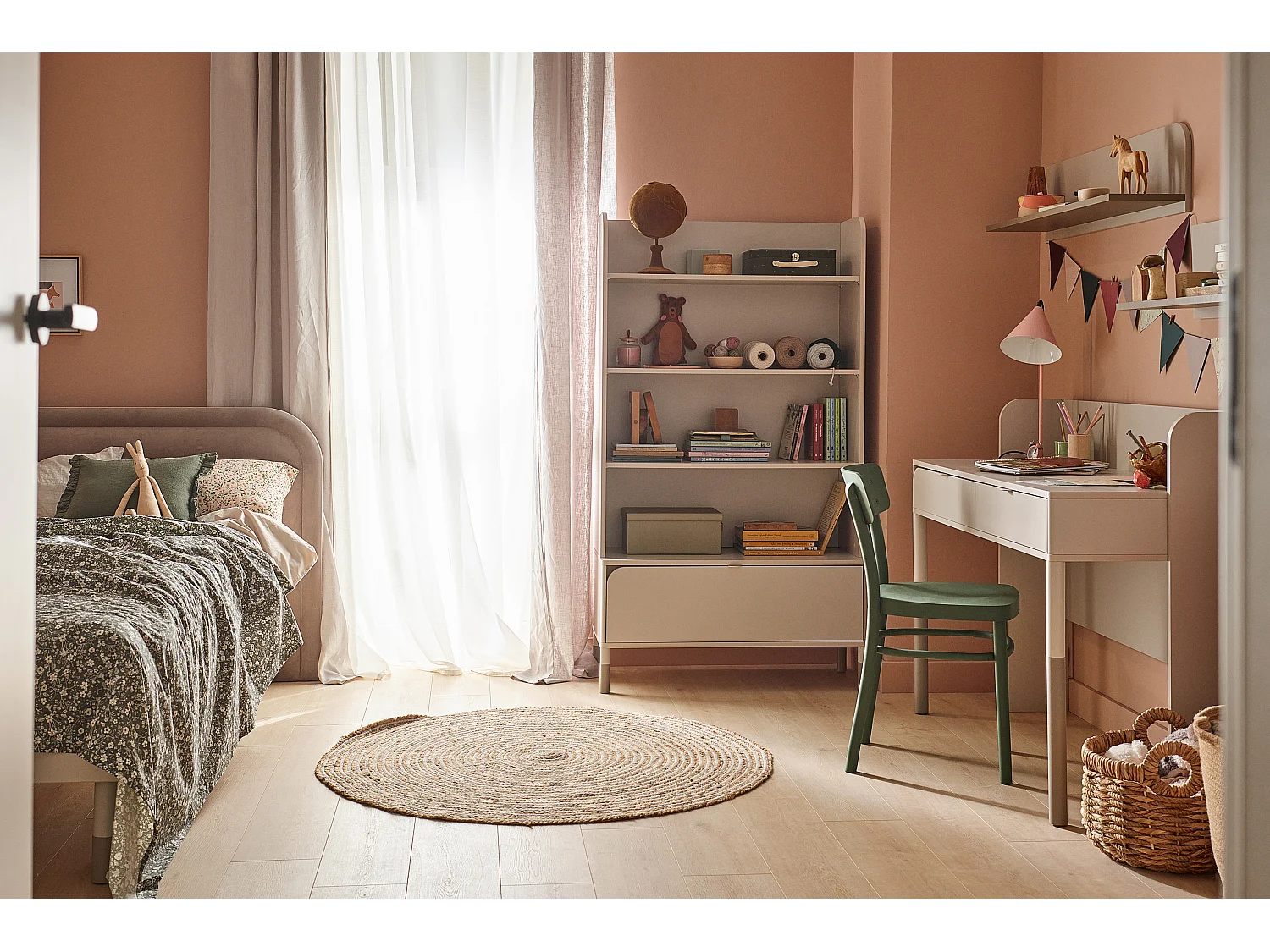 Bett mit Gestell - Creme/Beige - CATTA