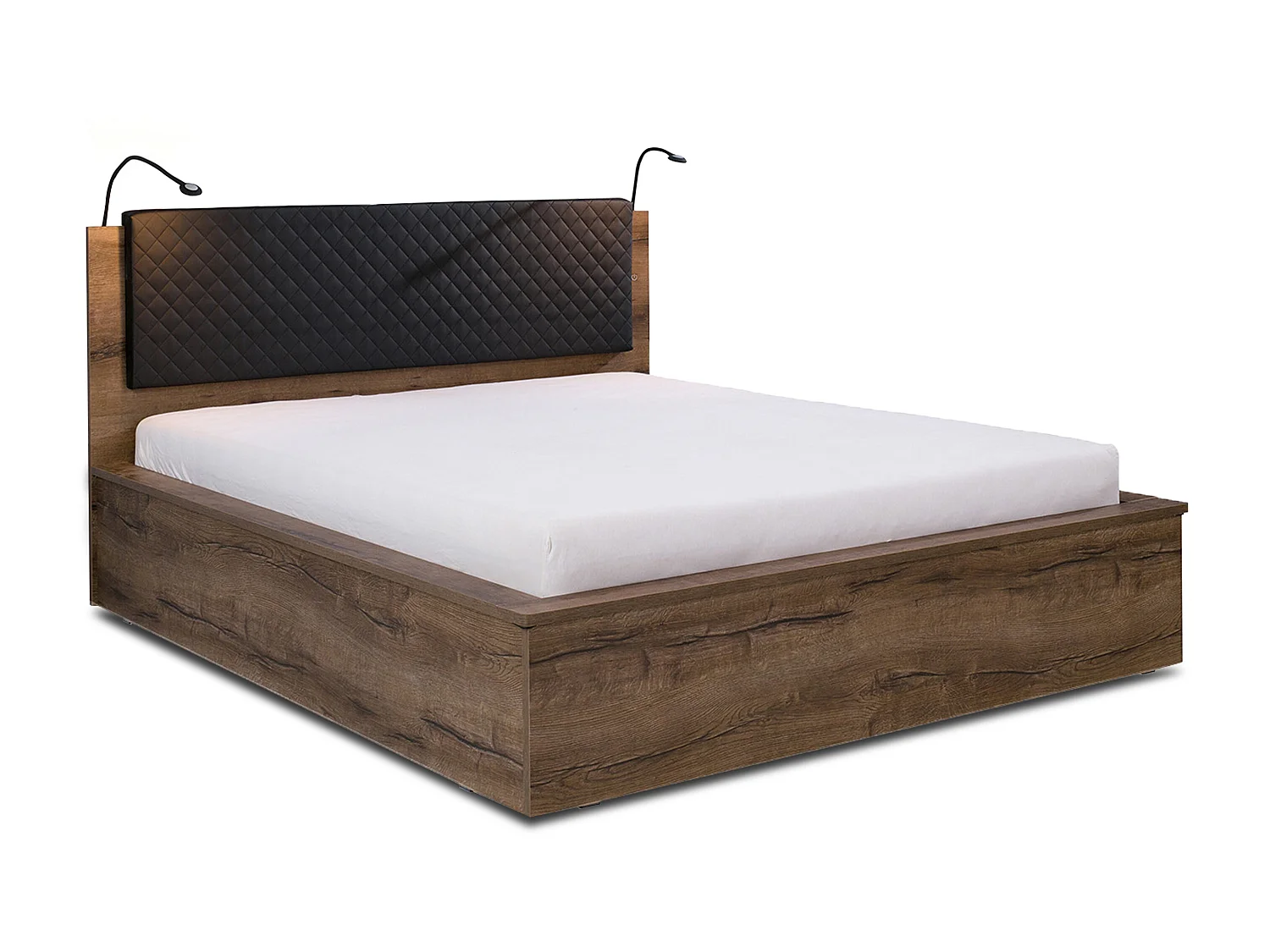 Bettgestell - Dunkelbraun - MERO