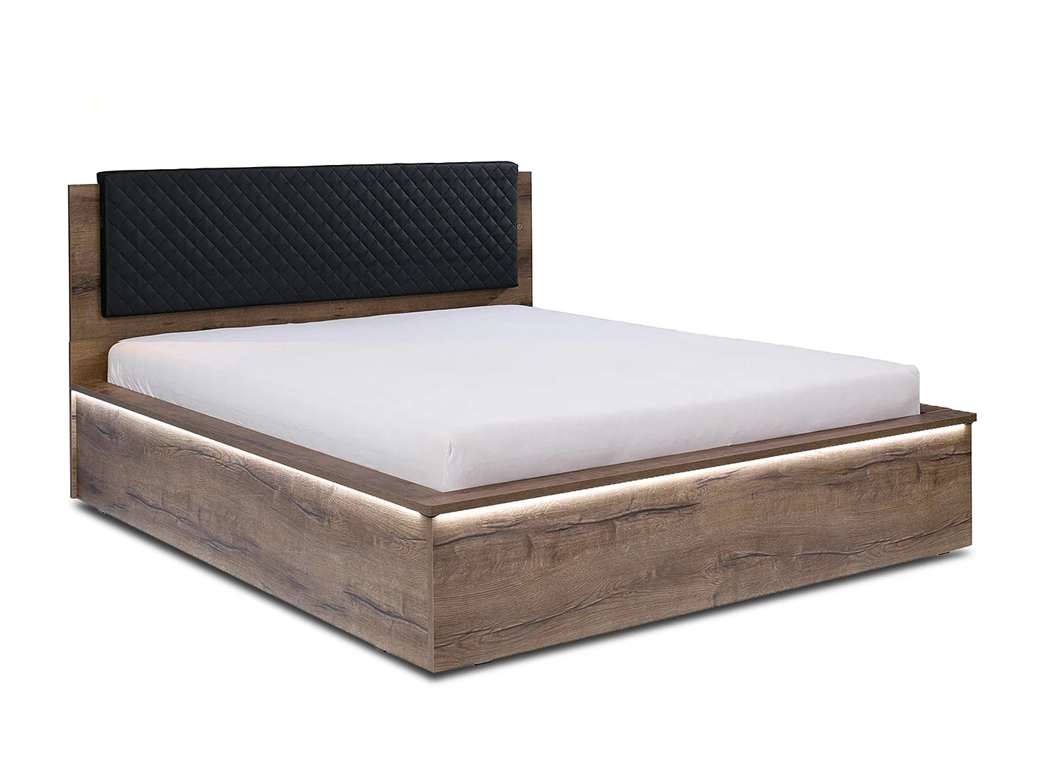 Bettgestell - Dunkelbraun - MERO