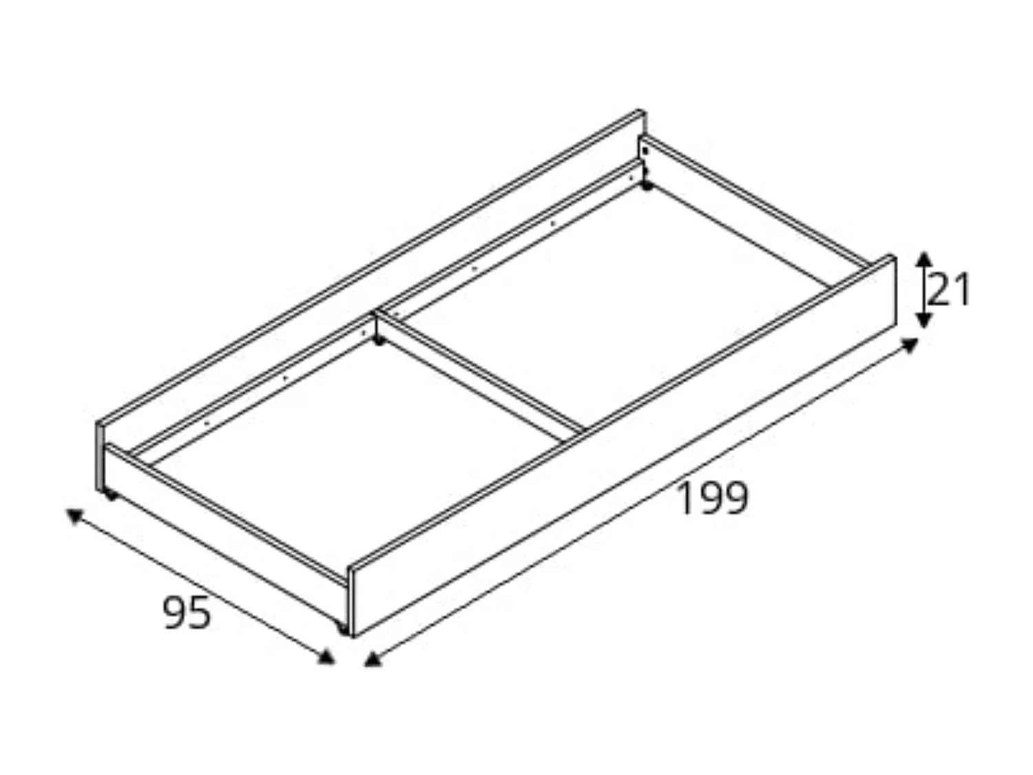 Schublade für das Bett - Weiß - FARGE