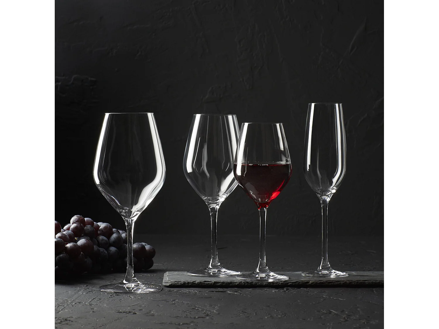 Ogo Living - Boite De 6 Verres A Pied Vin Zenith En Cristallin 25 Cl