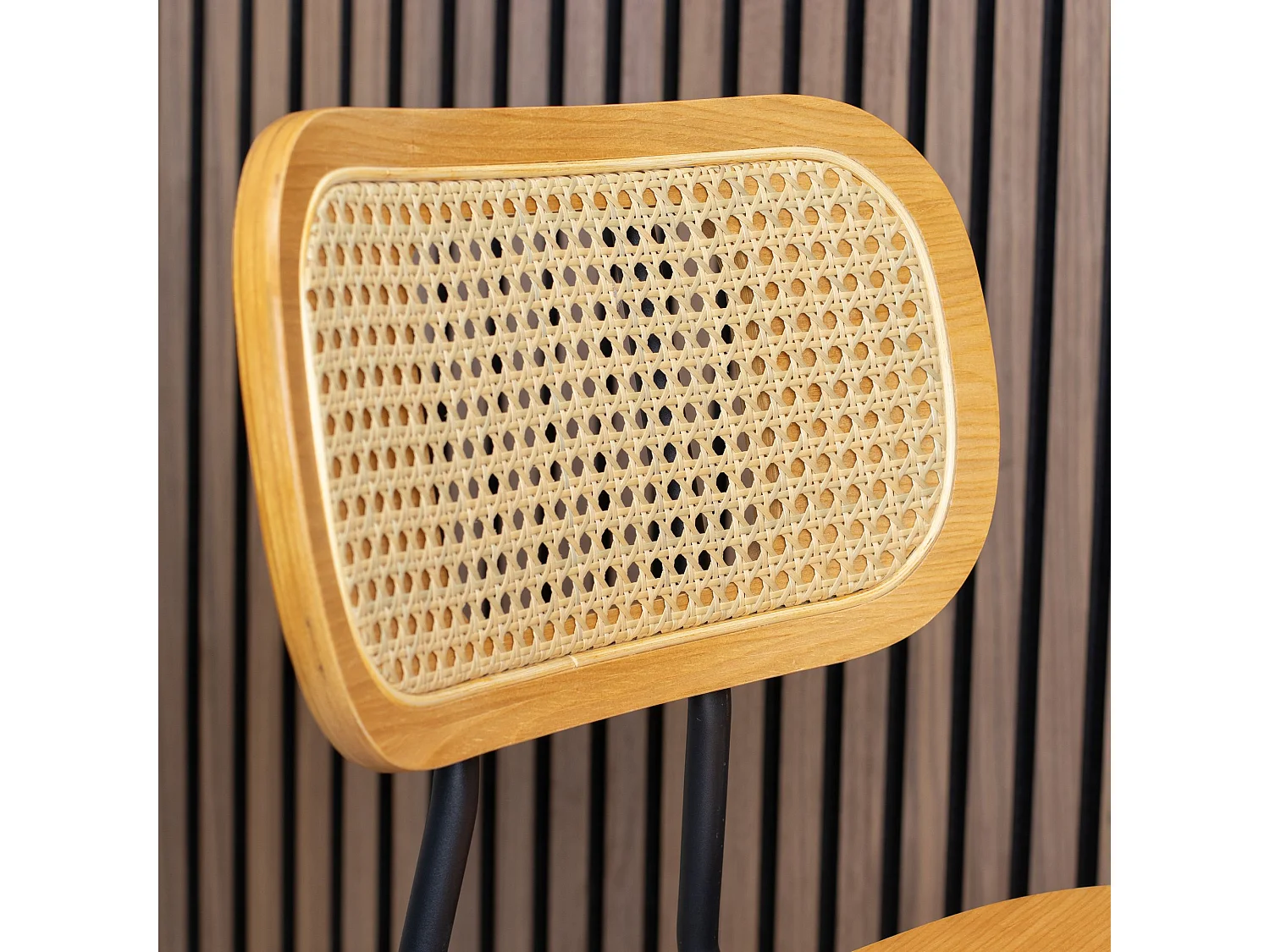 Now's Home - Lot De 2 Chaises De Bar En Bois Naturel Et Pieds En Metal