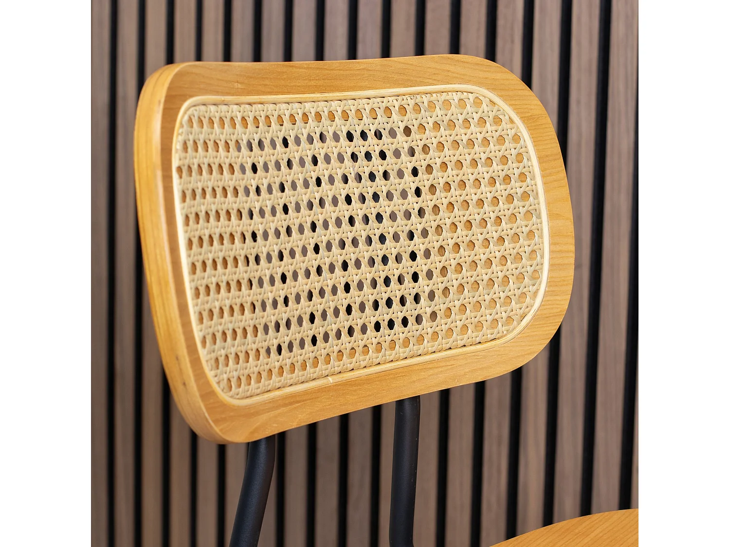 Now's Home - Lot De 2 Chaises De Bar En Bois Naturel Et Pieds En Metal