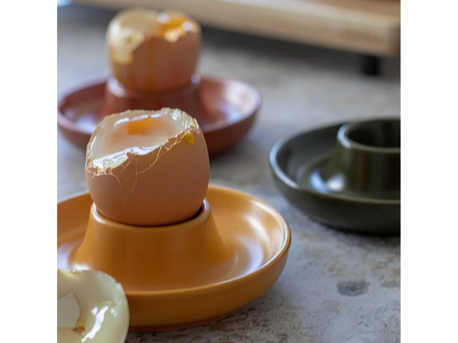 Ogo Living - Coquetier Outo En Gres Jaune