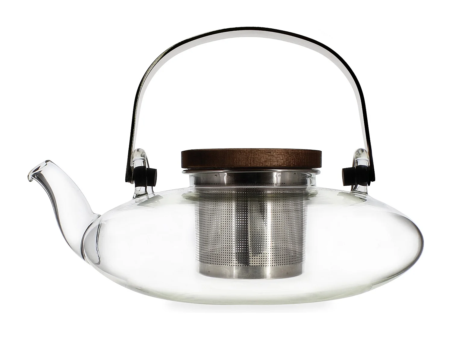 Ogo Living - Theiere Sophia 500ml En Verre Borosilicate Avec Couvercle Acacia