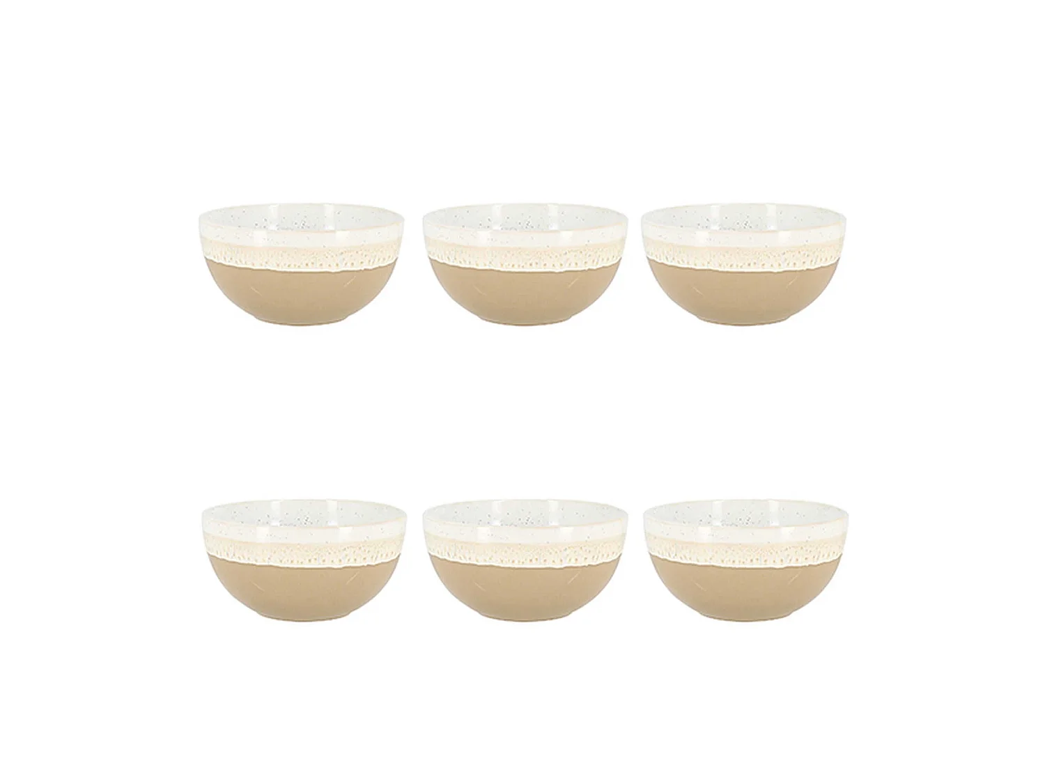 Novastyl - Lot 6 Bols Riga Beige 57cl En Gres