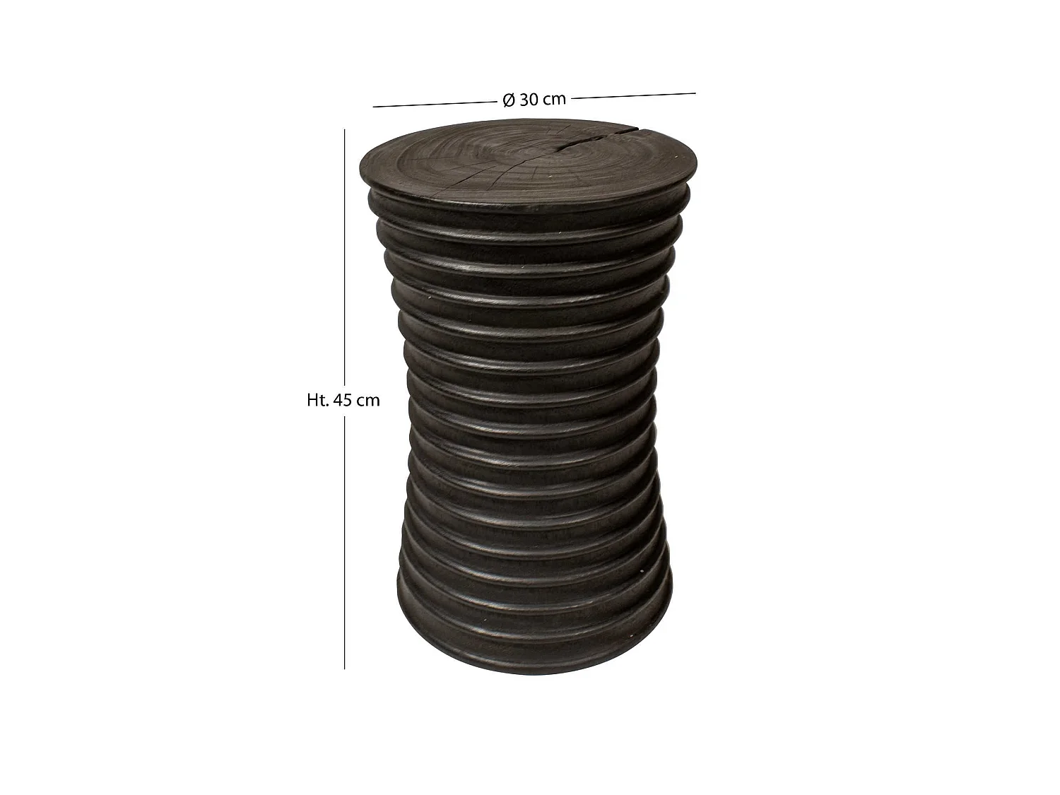 Now's Home - Meuble D'appoint En Bois D'acacia Brule