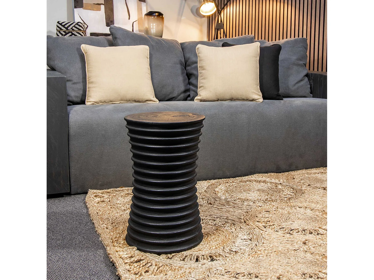 Now's Home - Meuble D'appoint En Bois D'acacia Brule