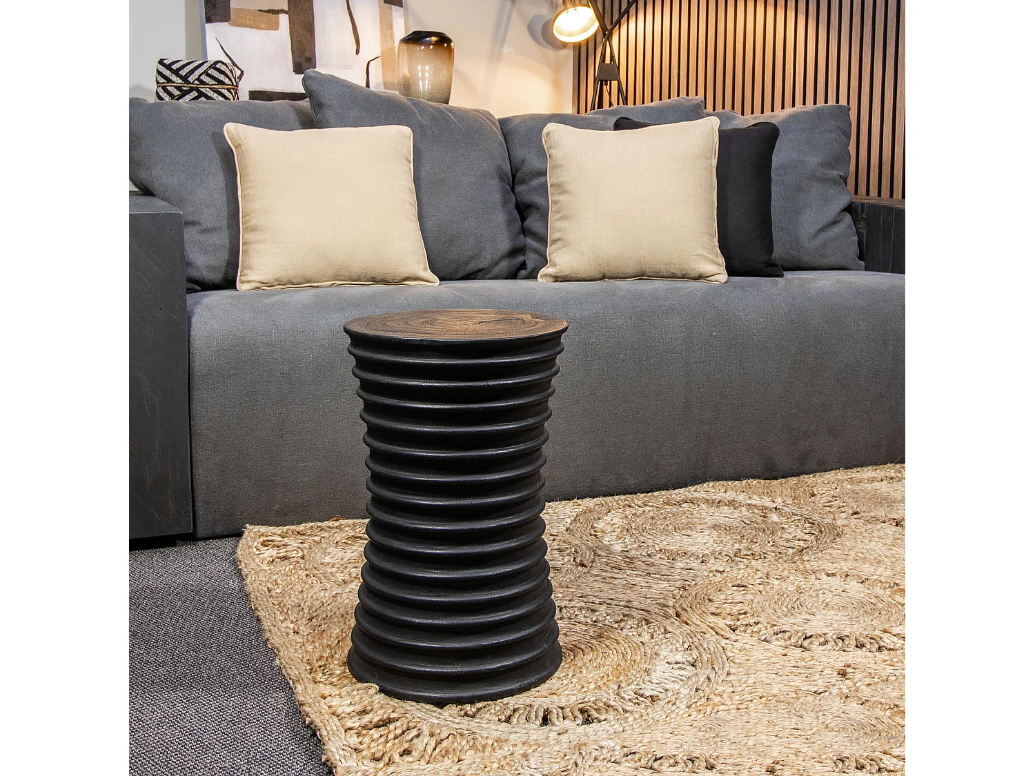 Now's Home - Meuble D'appoint En Bois D'acacia Brule