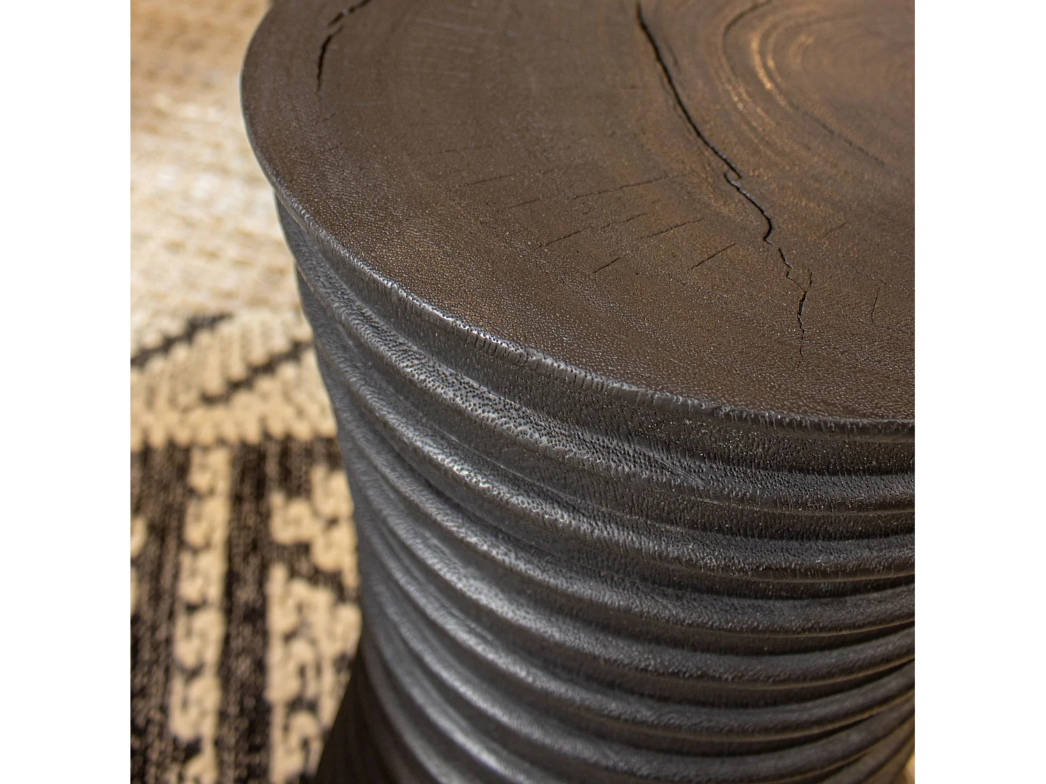 Now's Home - Meuble D'appoint En Bois D'acacia Brule