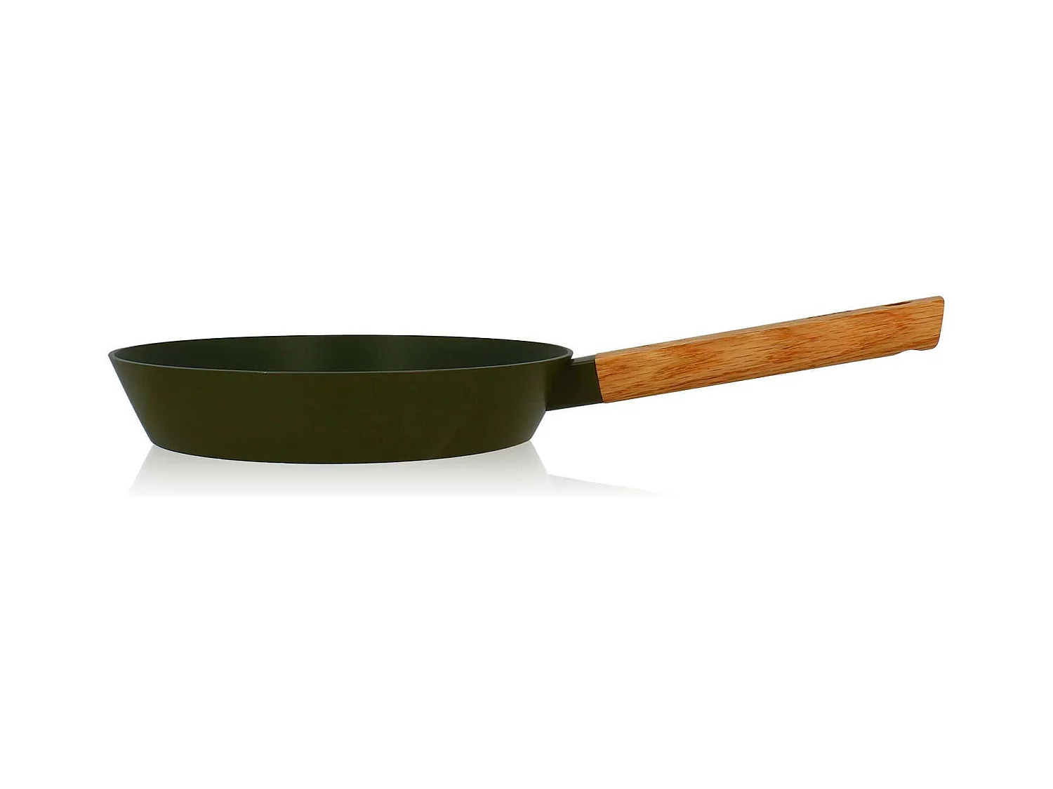 Ogo Living - Poele Ector 24cm En Aluminium Kaki Avec Manche En Bois