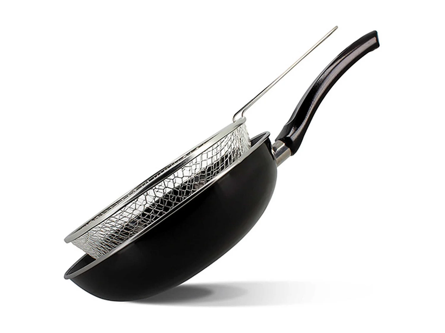 Menastyl - Poele A Frire 26cm En Acier Emaille Noir