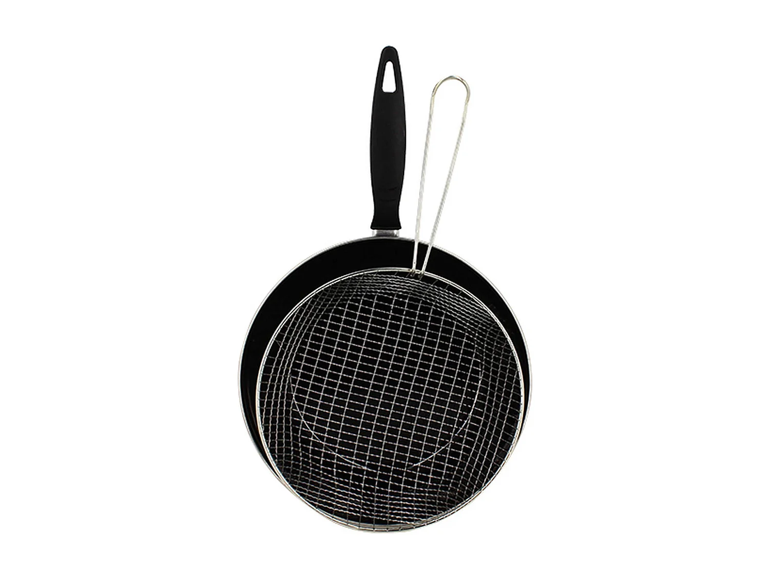 Menastyl - Poele A Frire 26cm En Acier Emaille Noir