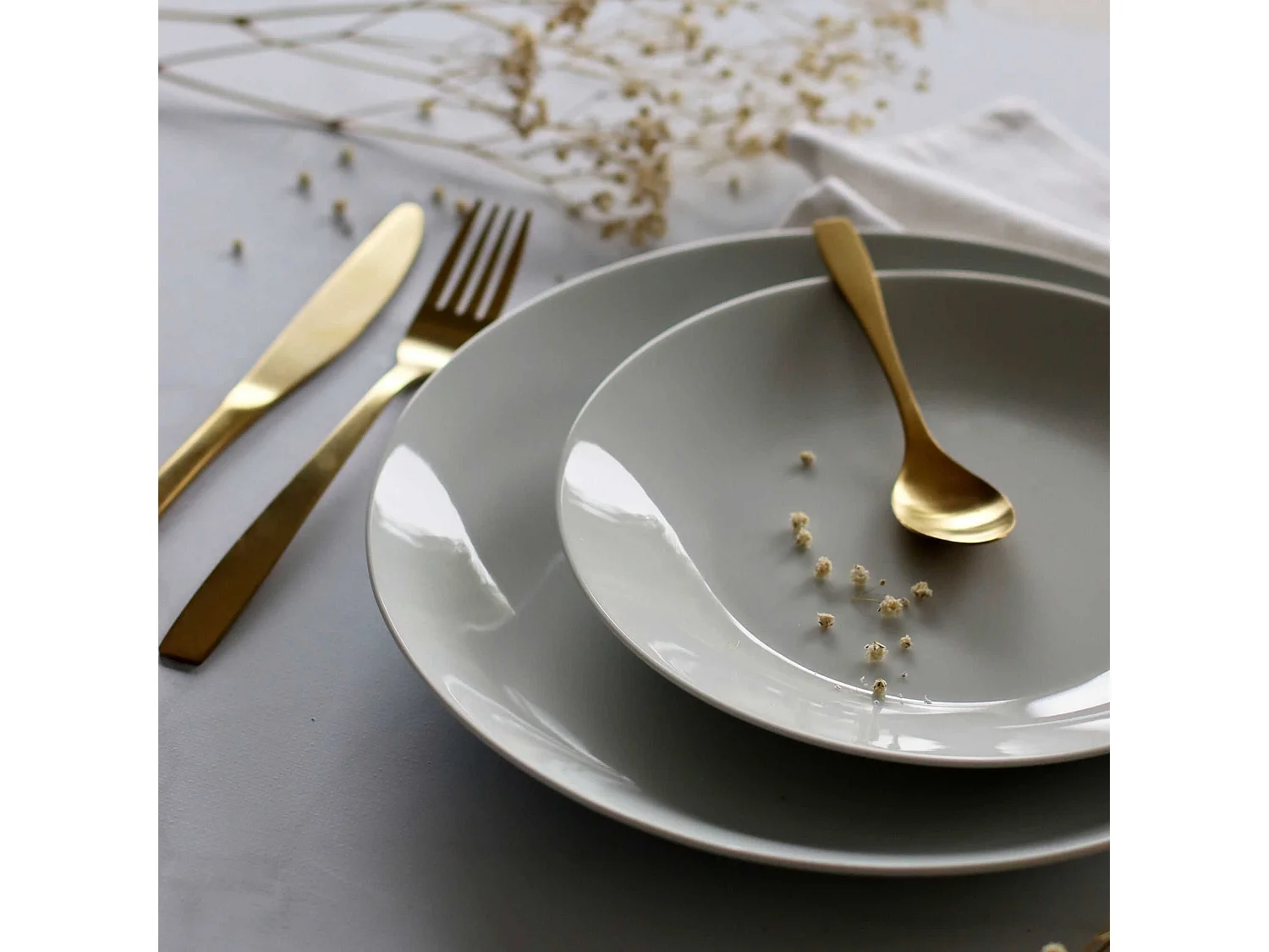 Novastyl - Lot 6 Assiettes  Dessert Metropolitan 21cm En Porcelaine Blanche