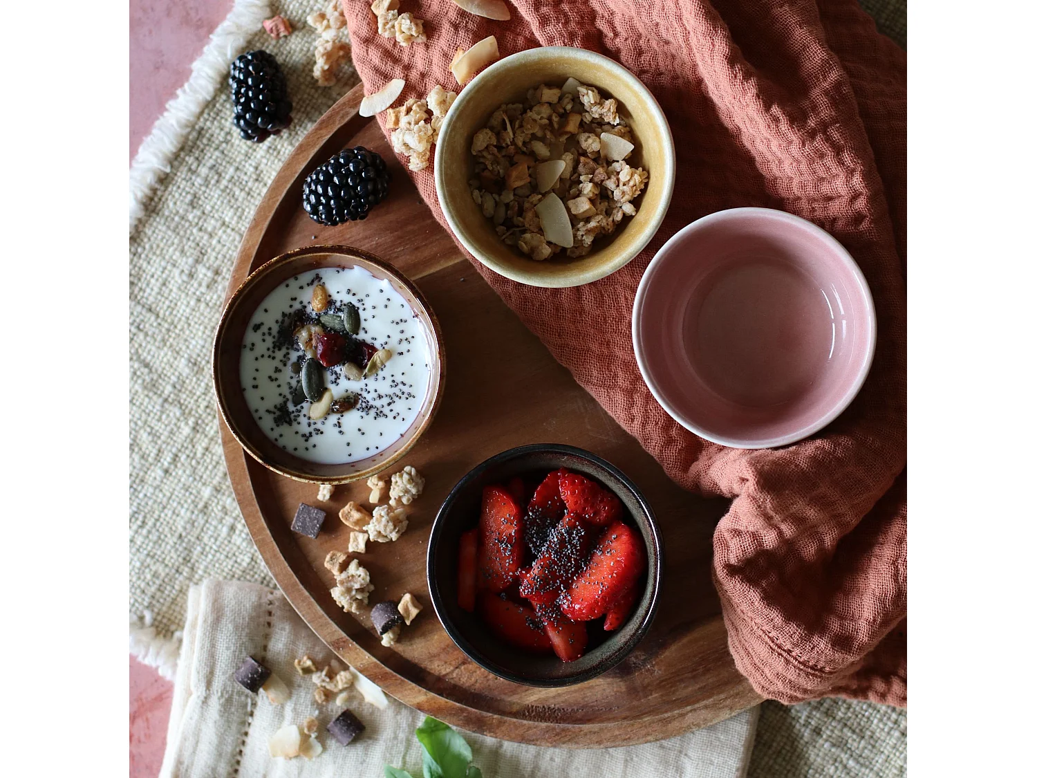 Ogo Living - Coupelle 8cm Pokebowl En Gres Rose Pale 100 Ml