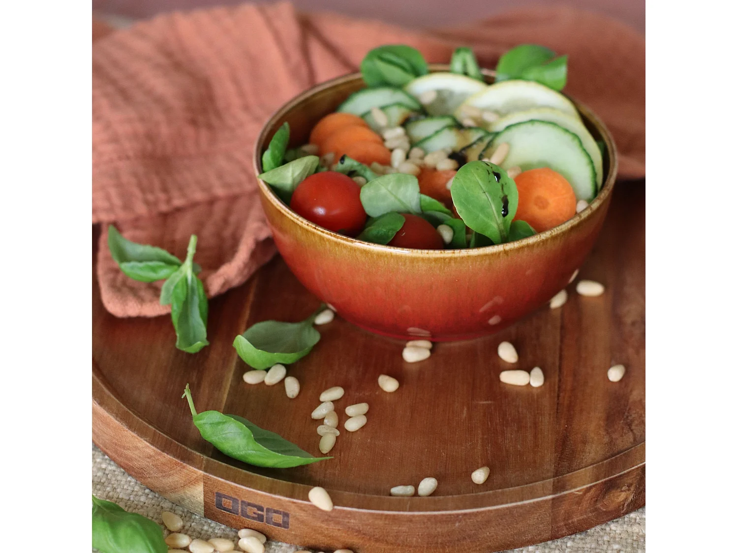 Ogo Living - Poke Bowl 12.5cm En Gres Rouge 360 Ml