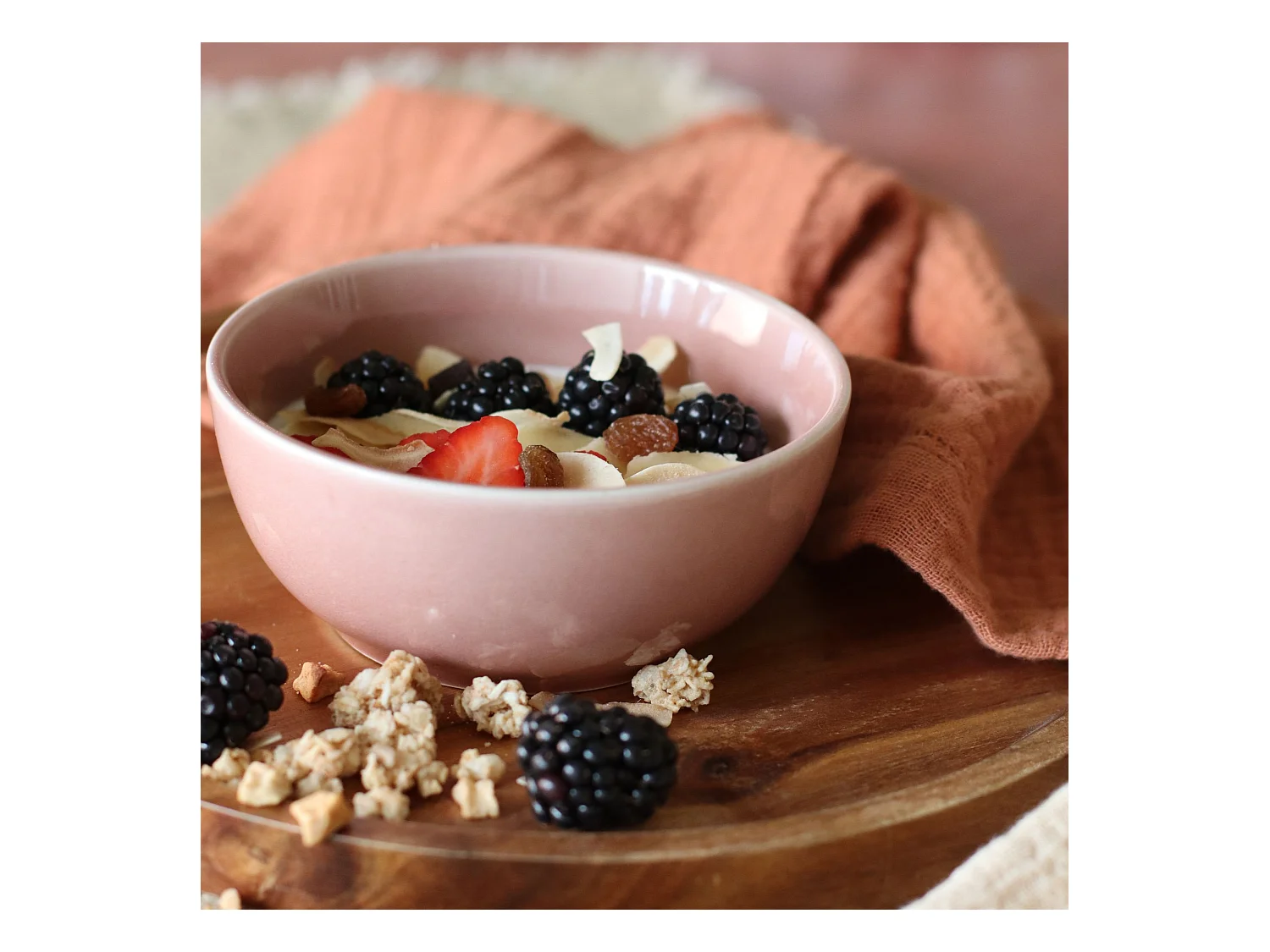 Ogo Living - Poke Bowl 12.5cm En Gres Rose Pale 360 Ml