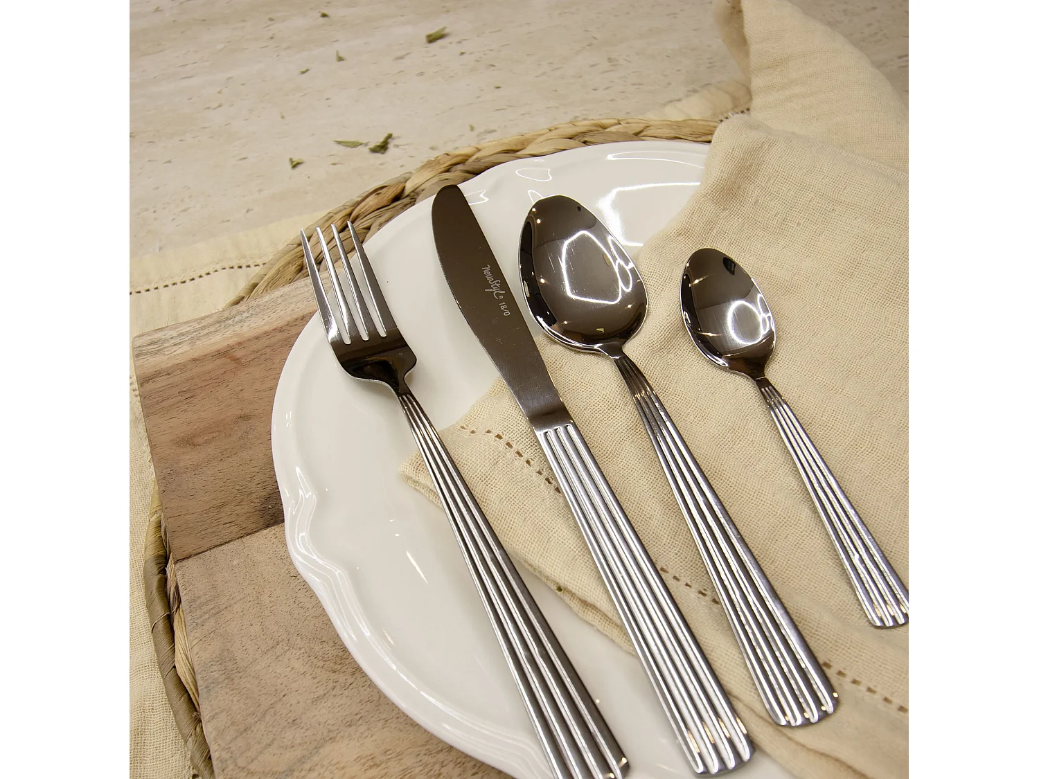 Novastyl - Menagere Louise 16pieces En Acier Inoxydable