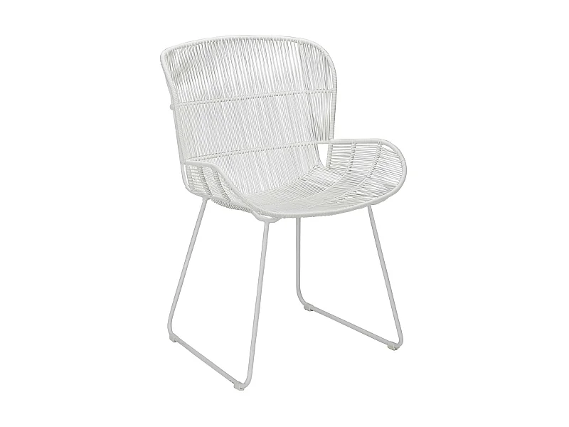 Now's Home - Fauteuil De Table Exterieur En Polypropylene Blanc