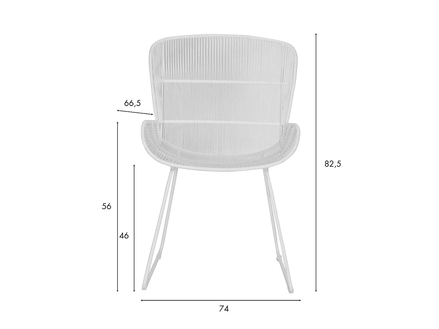 Now's Home - Fauteuil De Table Exterieur En Polypropylene Blanc