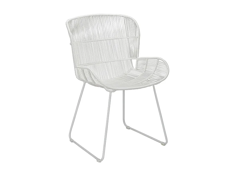 Now's Home - Fauteuil De Table Exterieur En Polypropylene Blanc