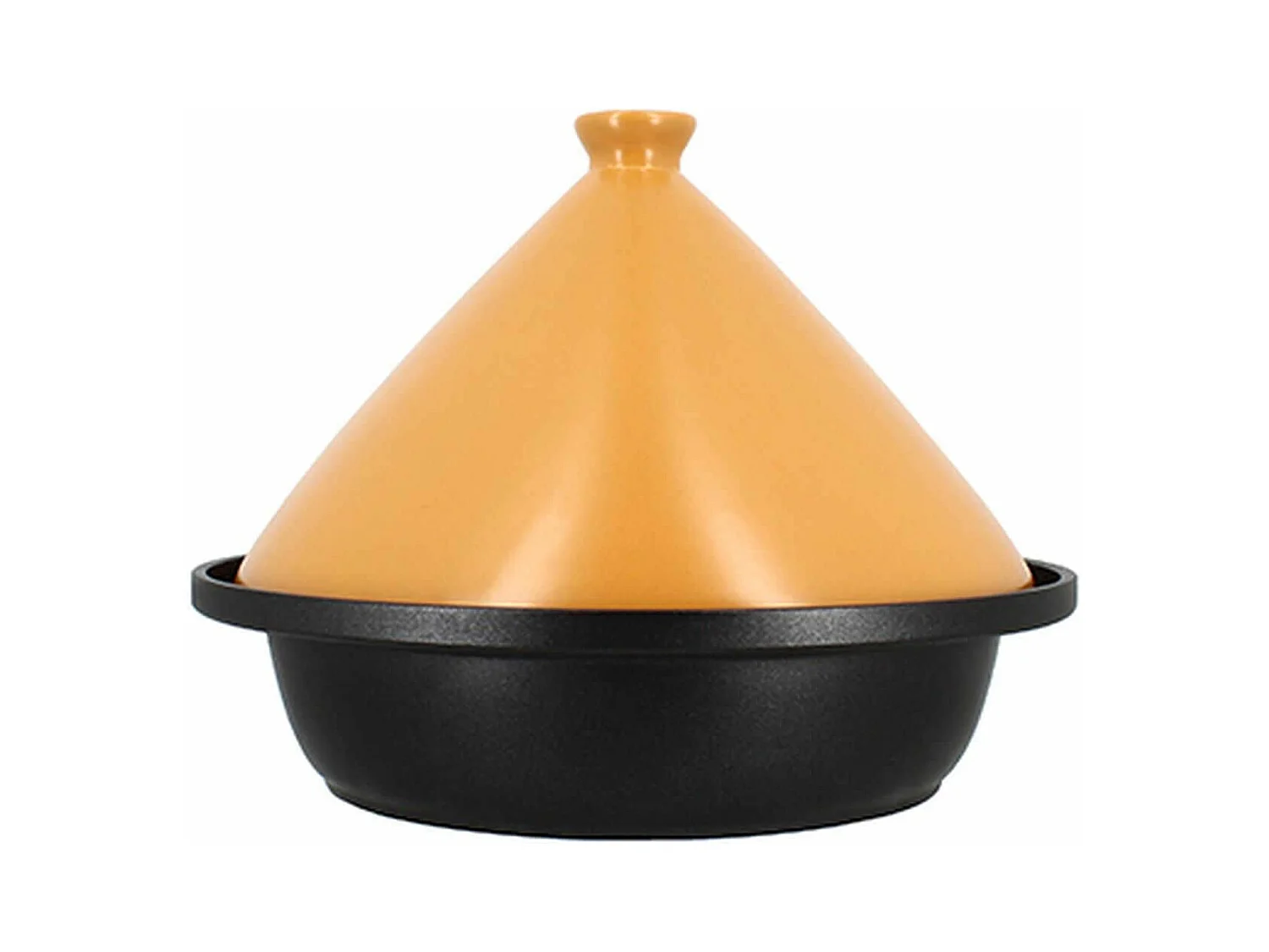 Menastyl - Tajine D30cm Fond Alu Induction Couvercle En Ceramique Jaune