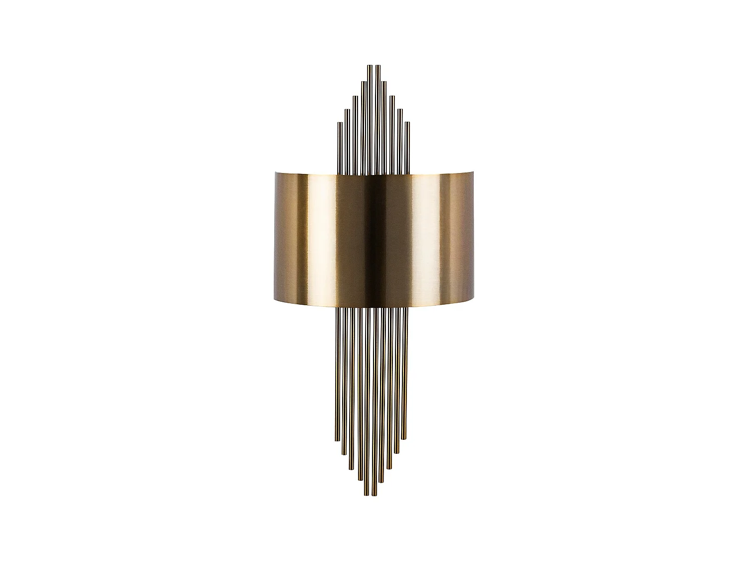 Lot de 2 appliques art déco en métal - L. 22 x H. 75 cm - Doré - SANGARIUS