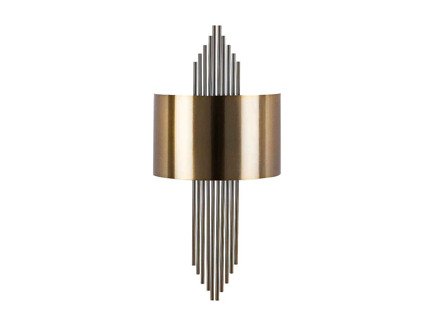 Applique L. 22 x H. 75 cm in Metallo Dorato Art déco - Lotto di 2 - SANGARIUS