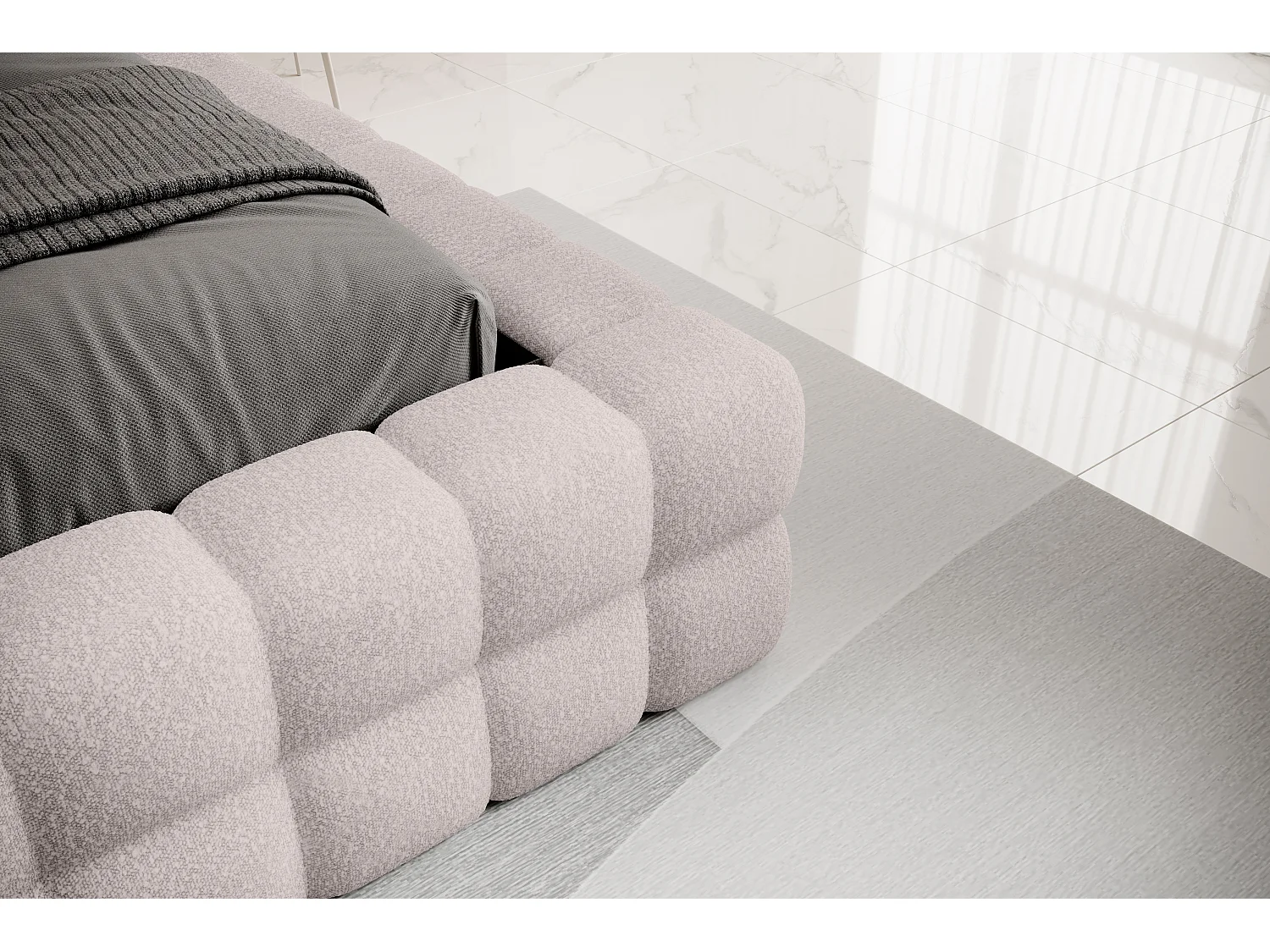 Bett Dario M (160x200)/Stoff-Pink